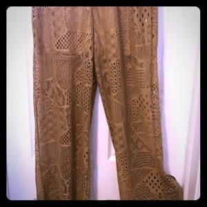 Golden Crochet Pant